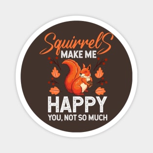 Autumn, Fall Happy Squirrel Magnet